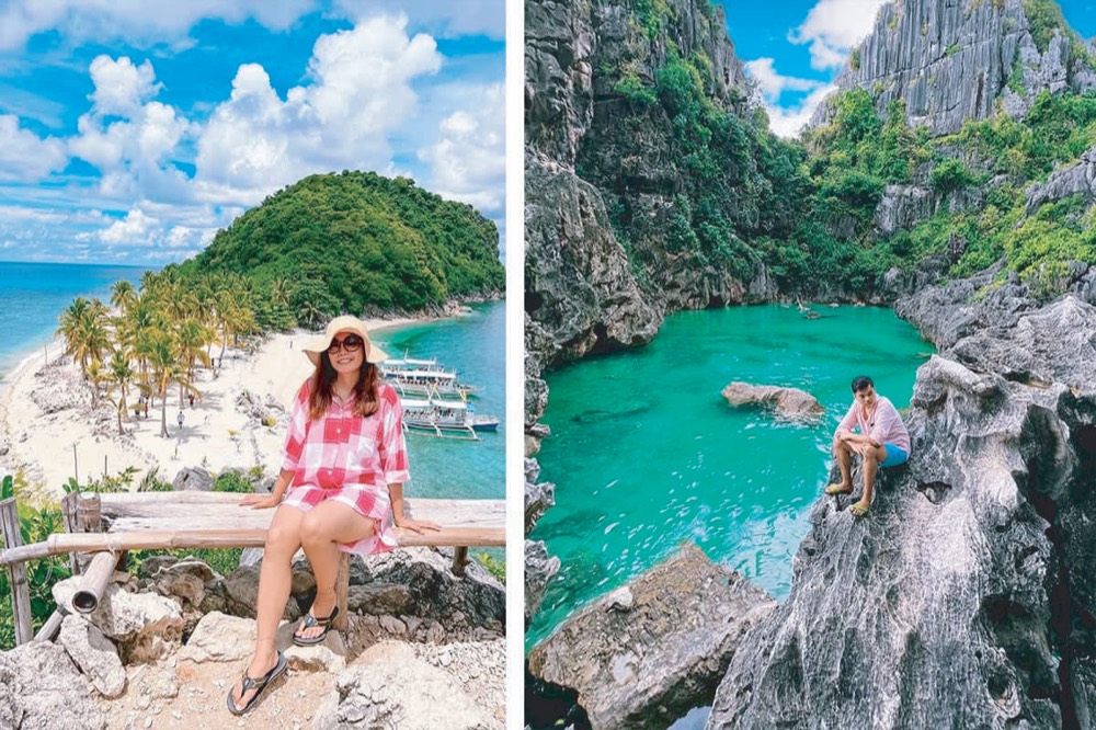 Tropical island beaches in the Philippines